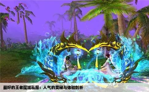 最好的王者魔域私服：人气的奥秘与体验剖析